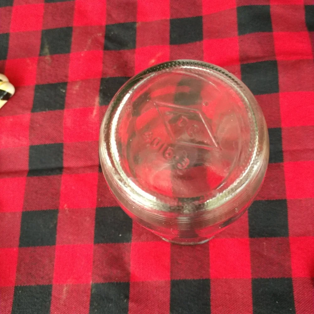 Vintage Clear Vase w/Decorative Cross